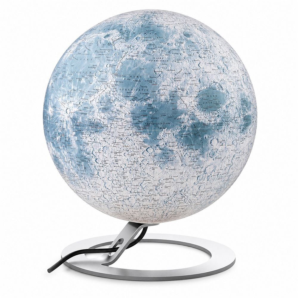 Glob Luna iluminat 30 cm – detalii topografice realiste si design premium - imagine 4